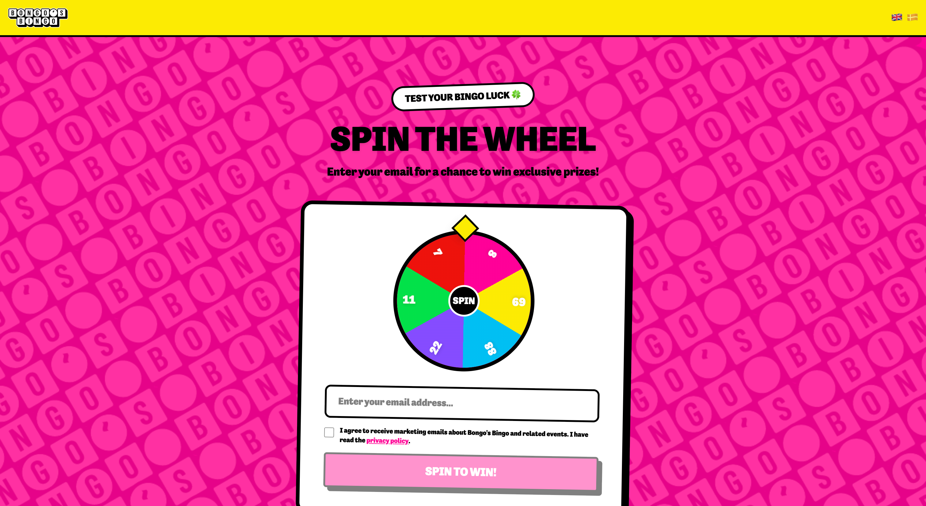 Bongos Bingo Nordic screenshot